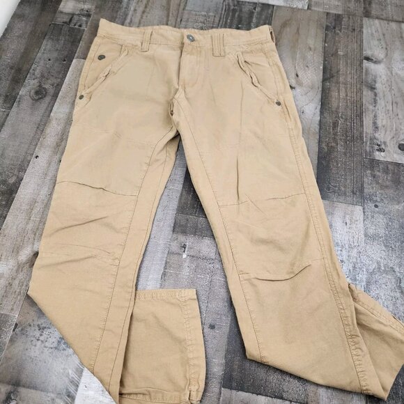 Mens Helix size 32x30 Slim Fit Rip Stop Outdoor Canvas Flat Front Pants - Picture 1 of 10